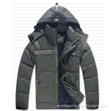 Grey Down Jacket, Winter Clothes for Men,